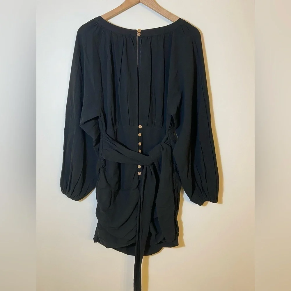 NWT FREE PEOPLE ENDLESS SUMMER Sz (S) THE ONLY ONE  BLACK  TIE BACK MINI DRESS